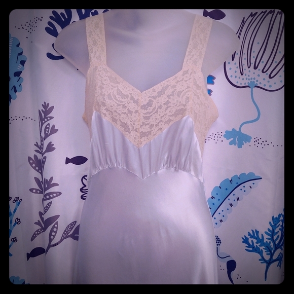 Vintage Other - Vtg 50s Fischer Heavenly Silk Lingerie Nightgown